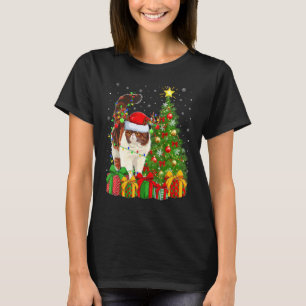 T-shirt Noël Vacances Santa Chat Persan Sapin de Noël
