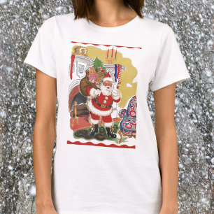 T-shirt Noël vintage, Jolly Père Noël avec des présents