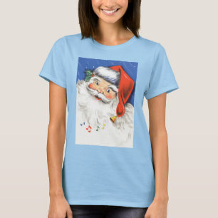 T-shirt Noël vintage, joyeux Père Noël avec de la musique