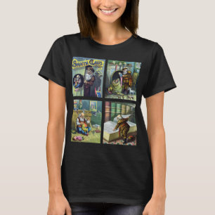 T-shirt Noël vintage, le Père Noël et ses œuvres