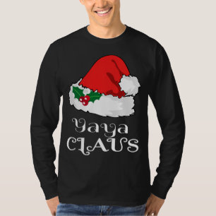 T-shirt Noël Yaya Claus Correspondant Pyjama Santa Hat X-m