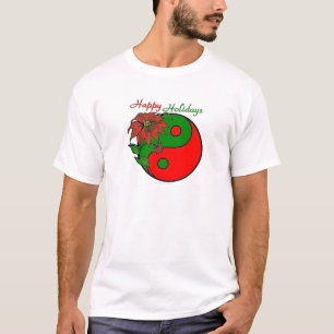 T-shirt Noël Yin Yang Poinsettia