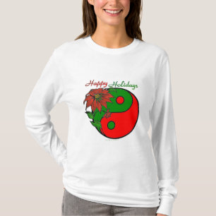 T-shirt Noël Yin Yang Poinsettia