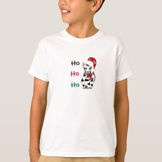 T-shirt Noël Zebra (Devant)