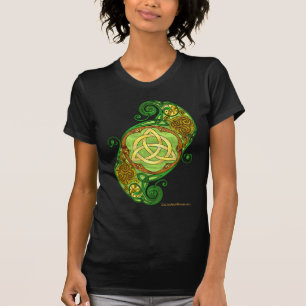 T-shirt Noeud en spirale celtique vert de trinité
