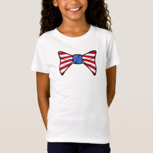 T-Shirt Nœud papillon drapeau américain 4 juillet