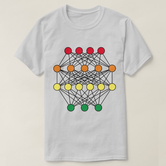 T-shirt Noeuds réseau neuronal (Design devant)