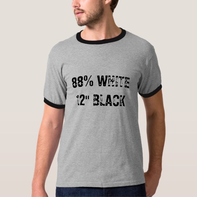 T-SHIRT NOIR 88% BLANC12" (Devant)