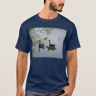 T-shirt noir adulte d'oies sauvages