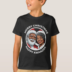 T-shirt Noir Aimant Père Noël Et Mme Claus Noël