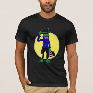 T-shirt noir approprié à la grenouille