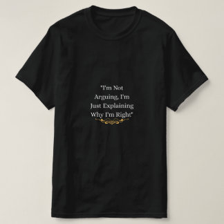 T-shirt noir avec citation sarcastique drôle