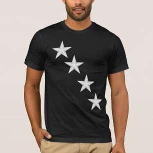 T-shirt noir avec étoiles en diagonale
