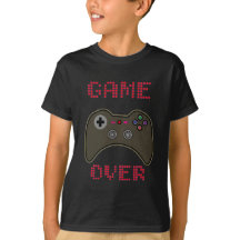 T-Shirt noir avec manette de jeu rétro pour garçon