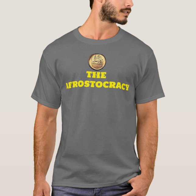 T-shirt noir basique AFROSTOCRACY (Devant)