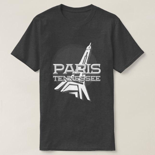 T-shirt noir basique Paris Tennessee (Design devant)