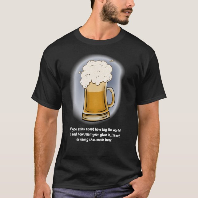 T-shirt noir bière (Devant)