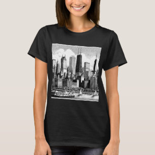 T-shirt noir blanc