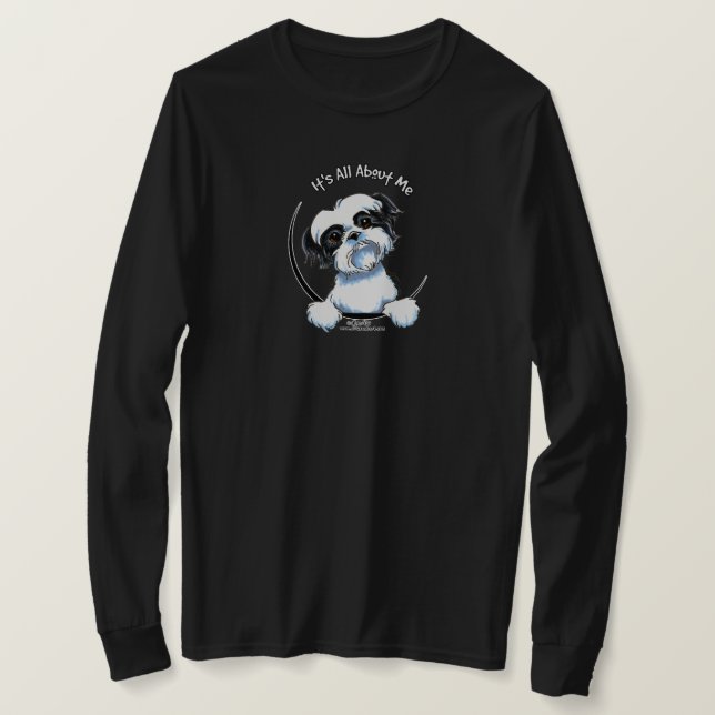T-shirt Noir/Blanc Chih Tzu IAAM (Design devant)