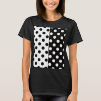 Noir Blanc demi-couleur fractionné en Pois Inverse