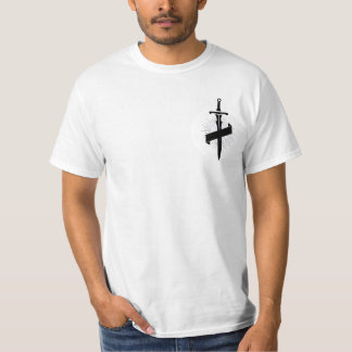 T-shirt Noir blanc minima typographique Christian