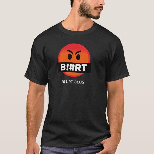 T-shirt noir Blurt.blog (Devant)