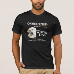 T-shirt noir Collier et McKeel White Dog