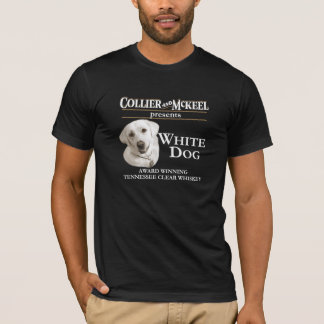 T-shirt noir Collier et McKeel White Dog