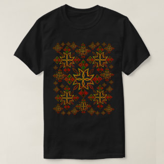 T-shirt noir croisé éthiopien de Rootz Meskel