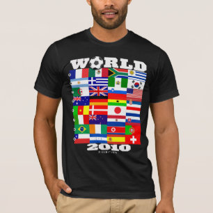 T-shirt noir d'A-H de groupe de drapeau de la