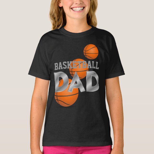 T-shirt noir DAD de basket-ball (Devant)