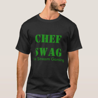 T-shirt noir de base de butin de chef