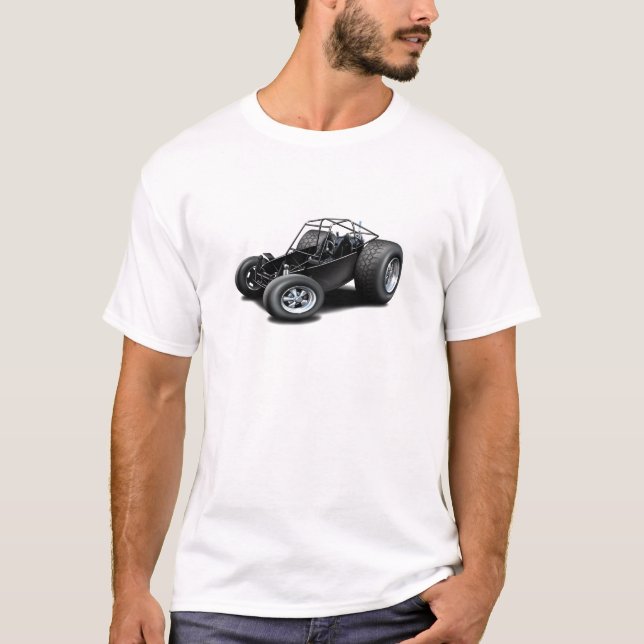 T-shirt Noir de buggy des sables (Devant)