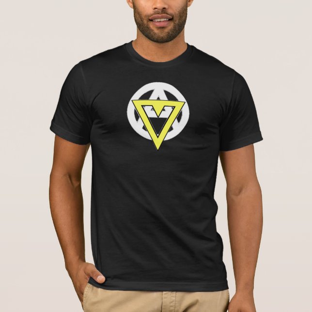 T-shirt Noir de chemise d'anarchiste de Voluntaryist (Devant)