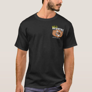 T-shirt Noir de chemise de club de Sauvage-Castors