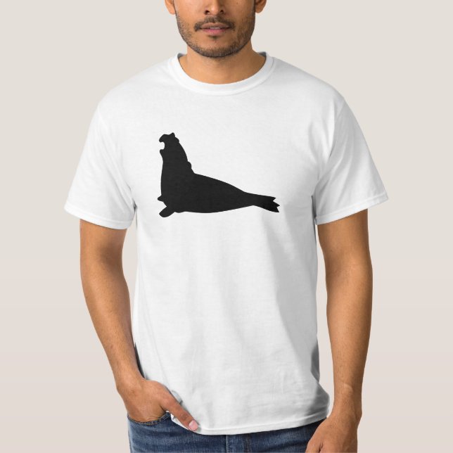 T-shirt Noir de chemise de joint d'éléphant (Devant)