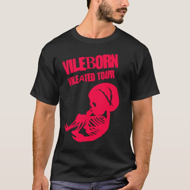 T-shirt NOIR de chemise de visite de Vileated (Devant)