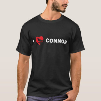 T-shirt Noir de chemise d'I <3 Connor