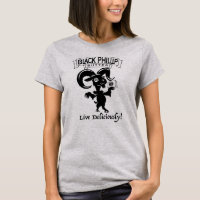 T-shirt noir de chèvre de beurre de Phillip