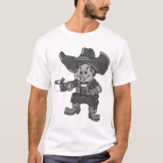 T-shirt Noir de cowboy