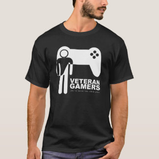T-shirt noir de Gamers de vétéran