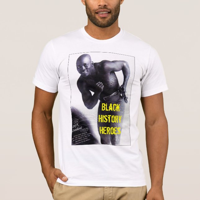 T-shirt noir de héros d'histoire (hommes) (Devant)
