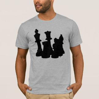 T-shirt Noir de jeu d'échecs