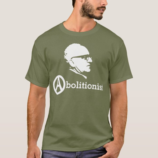 T-shirt noir de l'abolitionniste Rothbard (Devant)