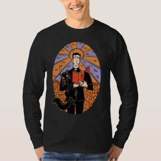 T-shirt Noir de long feutre pour hommes de Saint Luke