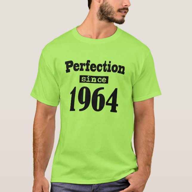 T-shirt Noir de perfection depuis 1964 (Devant)