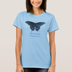 T-shirt noir de polyxenes de Papilio de machaon