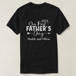 T-shirt Noir de première Fête des pères