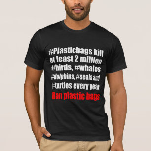 T-shirt Noir de sachets en plastique