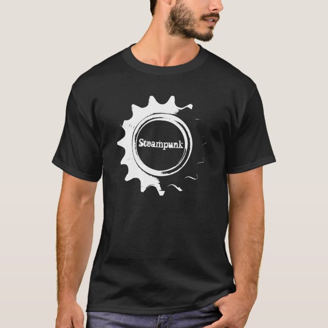 T-shirt Noir de Steampunk (Devant)